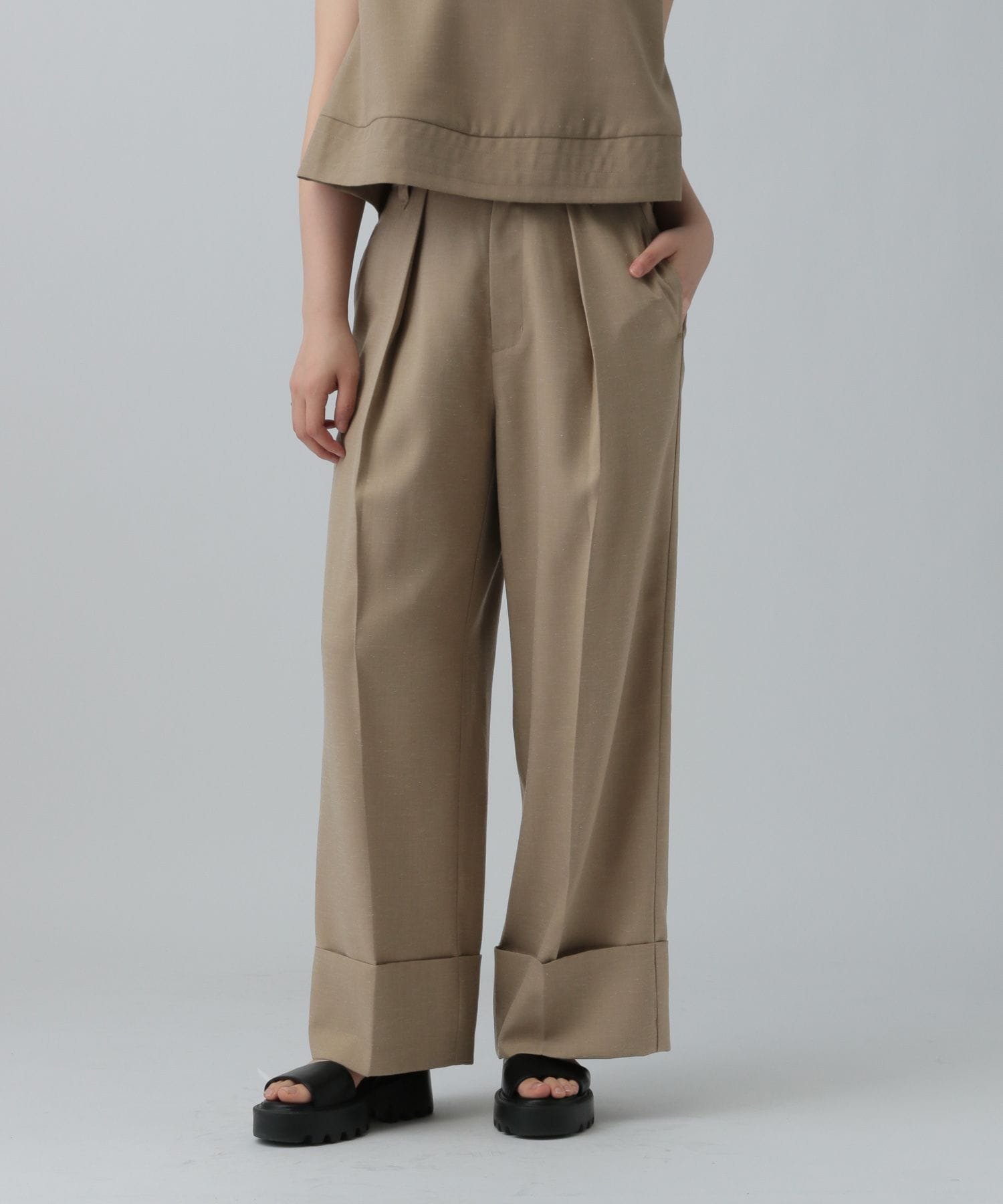 【レプシィム ローリーズファーム/LEPSIM LOWRYS FARM】のリネンブレンドスラックスパンツ 人気、トレンドファッション・服の通販 founy(ファニー) 　ファッション　Fashion　レディースファッション　Ladies' Fashion Online　パンツ　Pants　おすすめ　Recommend　シンプル　Simple　スラックス　Slacks　セットアップ　Set Up　フロント　Front　リネン　Linen　夏　Summer　 other-1|ID: prp329100004567861 ipo3291000000032683294