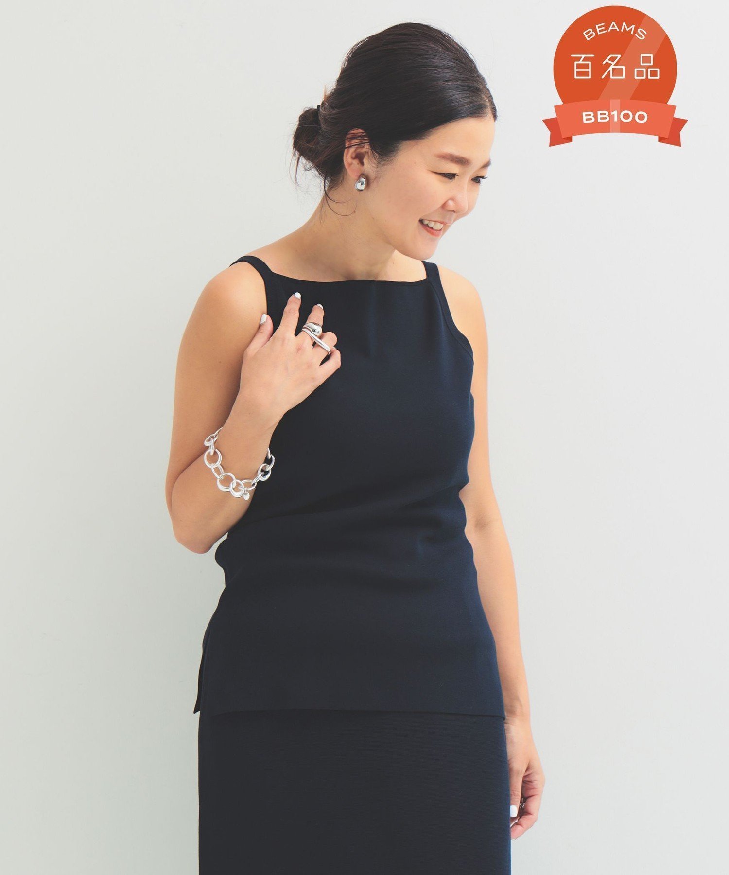 【デミルクス ビームス/Demi-Luxe BEAMS】の【ビームスの百名品】ヘルシー ニット キャミソール .M インテリア・キッズ・メンズ・レディースファッション・服の通販 founy(ファニー) 　ファッション　Fashion　レディースファッション　WOMEN　トップス・カットソー　Tops/Tshirt　ニット　Knit Tops　キャミソール / ノースリーブ　No Sleeves　インナー　Inner　キャミソール　Camisole　ジャケット　Jacket　ストレッチ　Stretch　タイトスカート　Tight Skirt　フィット　Fit　エレガント 上品　Elegant　NAVY|ID: prp329100004567935 ipo3291000000032311636