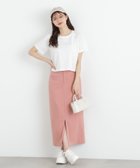 【プロポーション ボディドレッシング/PROPORTION BODY DRESSING】の前スリットナロースカート コーラルピンク|ID: prp329100004567942 ipo3291000000032724728