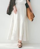 【アンタイトル/UNTITLED】の【後ろウエストゴム/マーメイド】ストライプフレアスカート 人気、トレンドファッション・服の通販 founy(ファニー) ファッション Fashion レディースファッション Ladies' Fashion Online スカート Skirt Aライン/フレアスカート Flared A-Line Skirts おすすめ Recommend キュプラ Cupra ストライプ Stripe フレア Flare ポケット Pocket マーメイド Mermaid リラックス Relax エレガント 上品 Elegant 夏 Summer 春 Spring thumbnail グレージュ|ID: prp329100004567944 ipo3291000000032688830