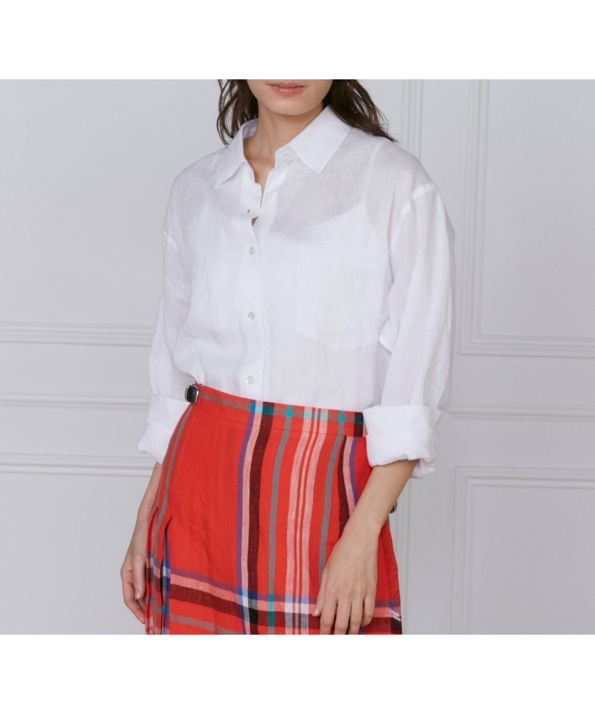 【イネド/INED】のリネンレギュラーカラーシャツ インテリア・キッズ・メンズ・レディースファッション・服の通販 founy(ファニー) 　ファッション　Fashion　レディースファッション　Fashion for Women　トップス・カットソー　Cut & Sew Tops　シャツ・ブラウス・オフィスカジュアル　Elegant Blouses & Button-Ups　セットアップ　Set-Up, Coordinated Outfit　トレンド　Trend, Trending Now　ベーシック　Basic, Essential　マニッシュ　Mannish, Boyish　エレガント 上品　Elegant　オフホワイト|ID: prp329100004567950 ipo3291000000033024379