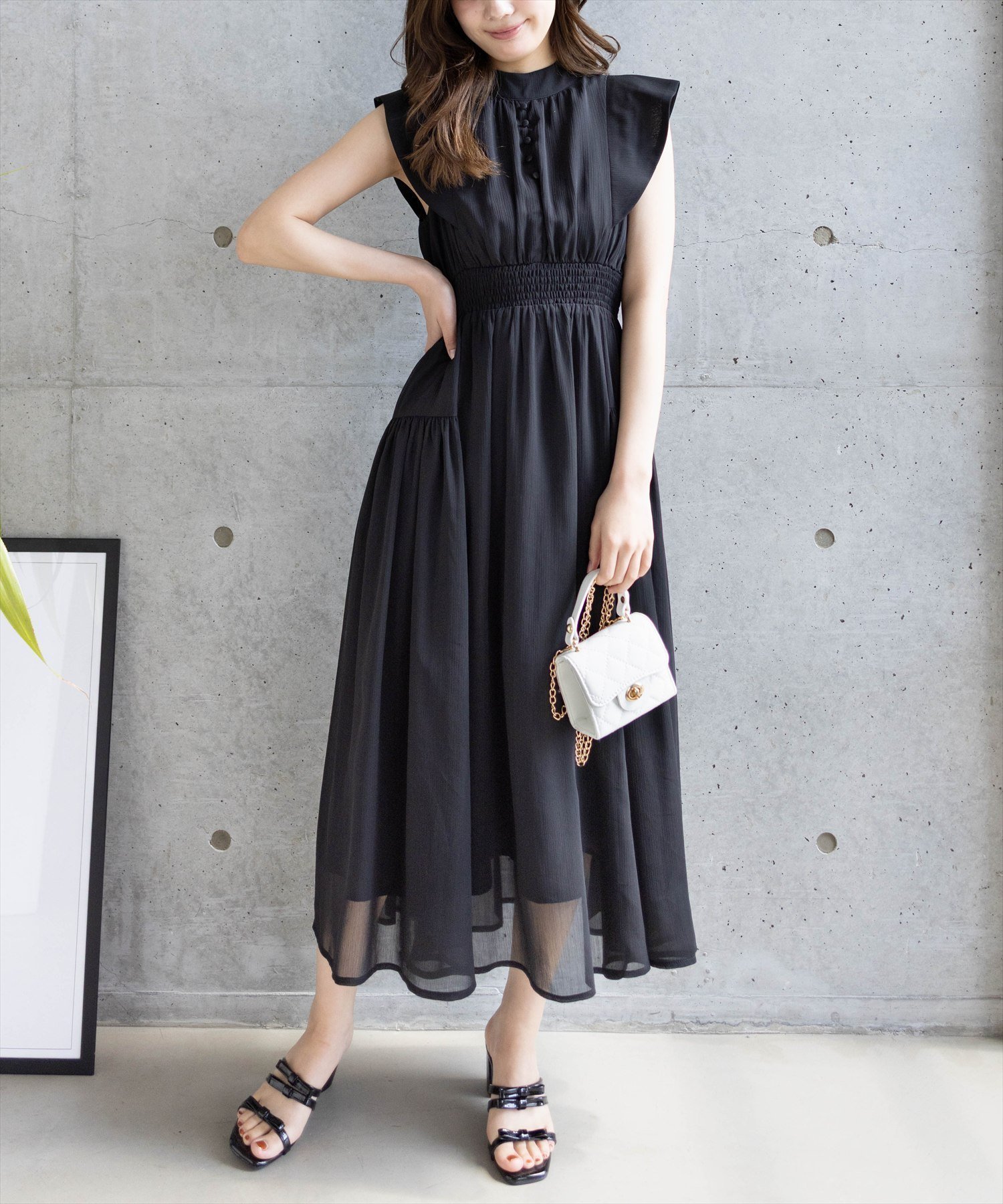 【クリア/clear】のウエストシャーリングバックリボンノースリーブワンピース 人気、トレンドファッション・服の通販 founy(ファニー) 　ファッション　Fashion　レディースファッション　Ladies' Fashion Online　ワンピース　Dress　おすすめ　Recommend　サンダル　Sandals　シャーリング　Shirring　フリル　Frills　リボン　Ribbon　 other-1|ID: prp329100004567967 ipo3291000000032680235
