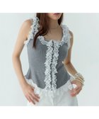 【エイミーイストワール/eimy istoire】のレースドッキングカットタンクトップ 人気、トレンドファッション・服の通販 founy(ファニー) ファッション Fashion レディースファッション WOMEN おすすめ Recommend インナー Inner エレガント 上品 Elegant カットソー Cut And Sew カーディガン Cardigan クラシカル Classical コンパクト Compact ジャケット Jacket スラックス Slacks デニム Denim フィット Fit フェミニン Feminine フリル Frills マーメイド Mermaid レース Race thumbnail GREY|ID: prp329100004567976 ipo3291000000032312511