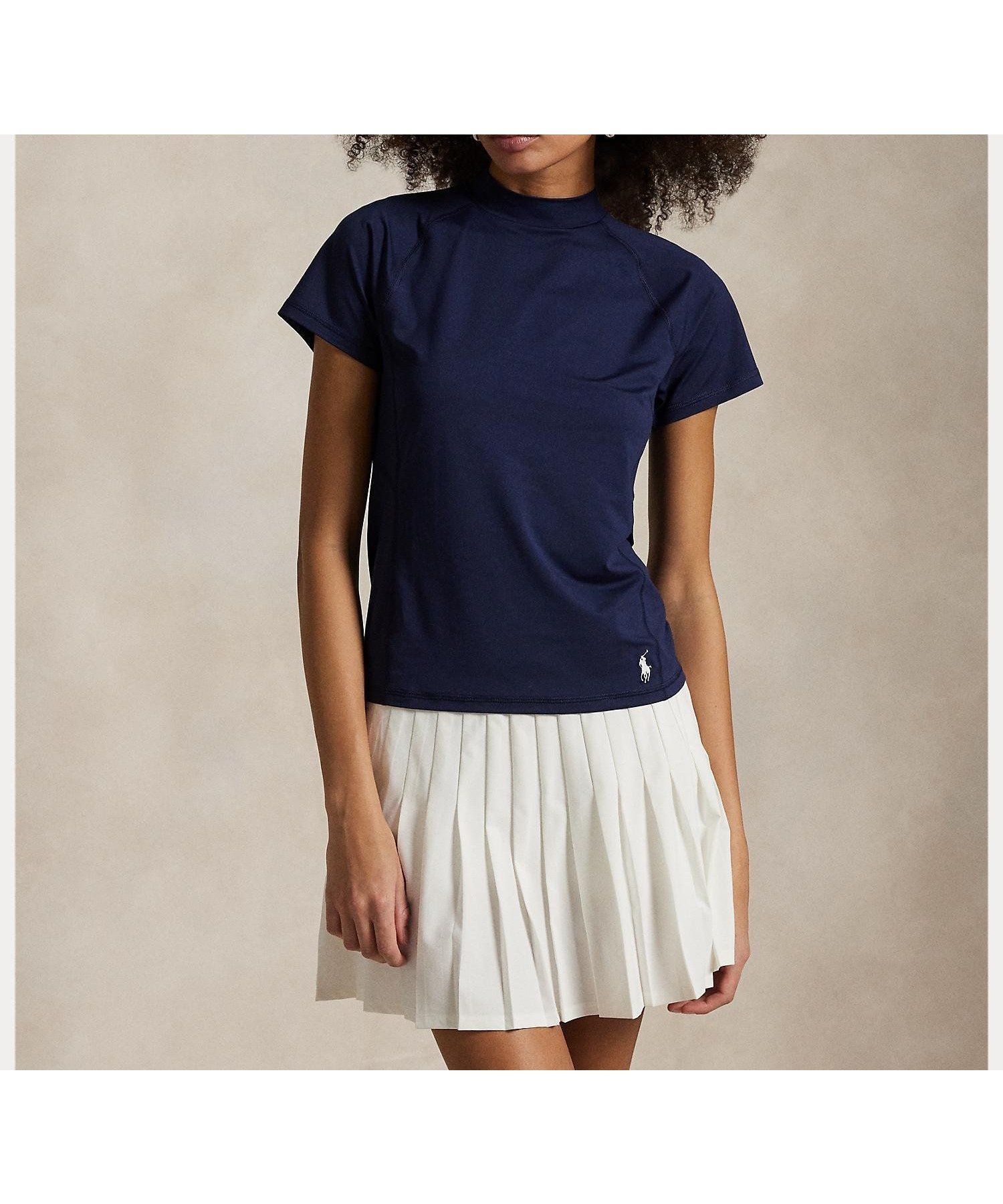 【ラルフローレン/RALPH LAUREN】の(RLX)ストレッチ ジャージー ショートスリーブ モックネック インテリア・キッズ・メンズ・レディースファッション・服の通販 founy(ファニー) 　ファッション　Fashion　レディースファッション　WOMEN　ショート　Short　ジャージー　Jersey　ストレッチ　Stretch　スリム　Slim　スリーブ　Sleeve　フィット　Fit　プリント　Print　モックネック　Mock Neck　半袖　Short Sleeve　410ネイビー|ID: prp329100004567989 ipo3291000000032312737