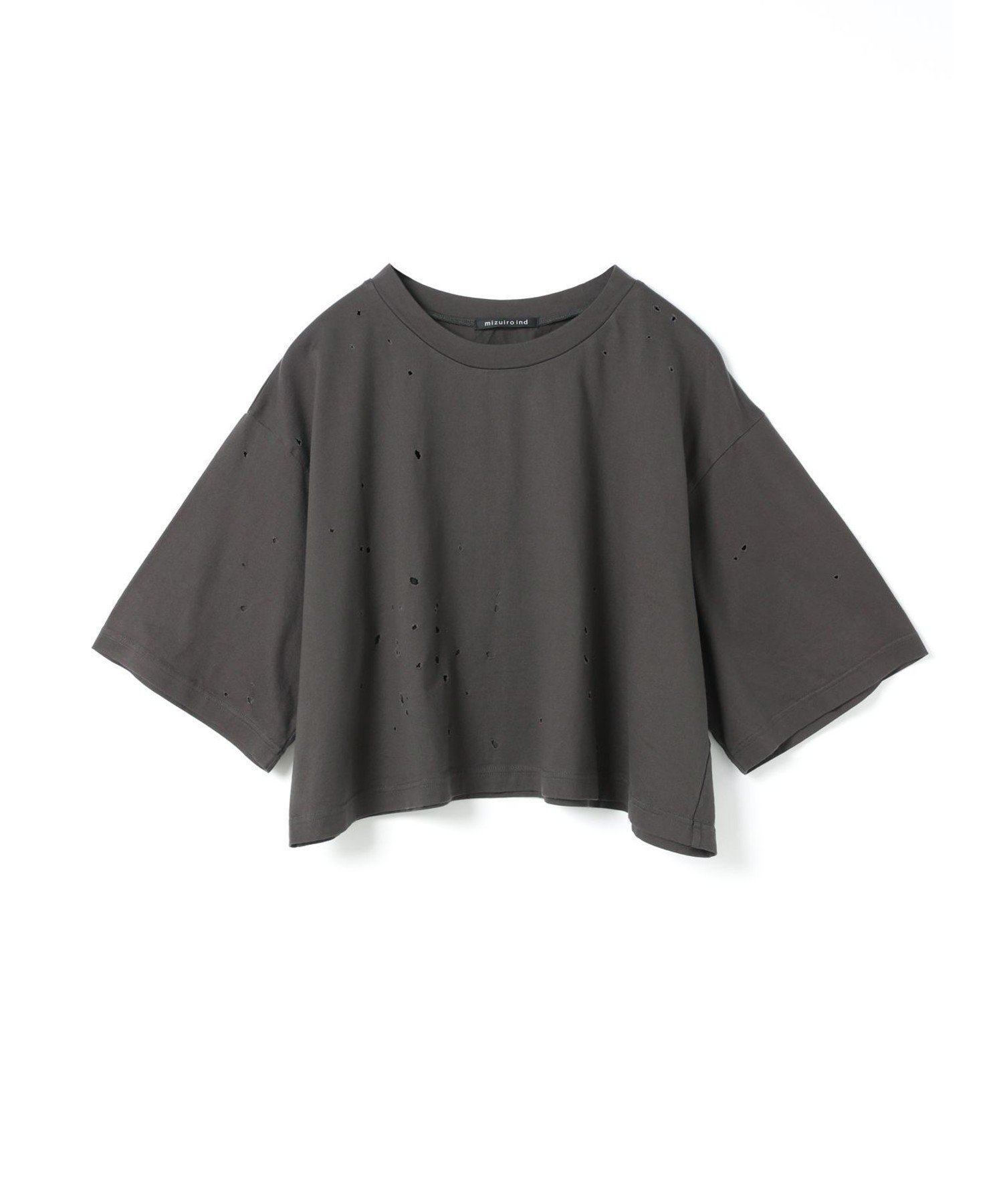 【マーコート/MARcourt】のmizuiro ind パンチングワイドT インテリア・キッズ・メンズ・レディースファッション・服の通販 founy(ファニー) 　ファッション　Fashion　レディースファッション　Fashion for Women　インナー　Innerwear　コンパクト　Compact, Small Size　ショート　Short, Short Length　ドット　Polka Dot, Dot Pattern　ポケット　Pocket, Pocket Detail　ランダム　Random, Irregular　ワイド　Wide, Wide Fit　人気　Popular, Best Seller　水玉　Polka Dot, Dot Pattern　チャコールグレー|ID: prp329100004568001 ipo3291000000033096361