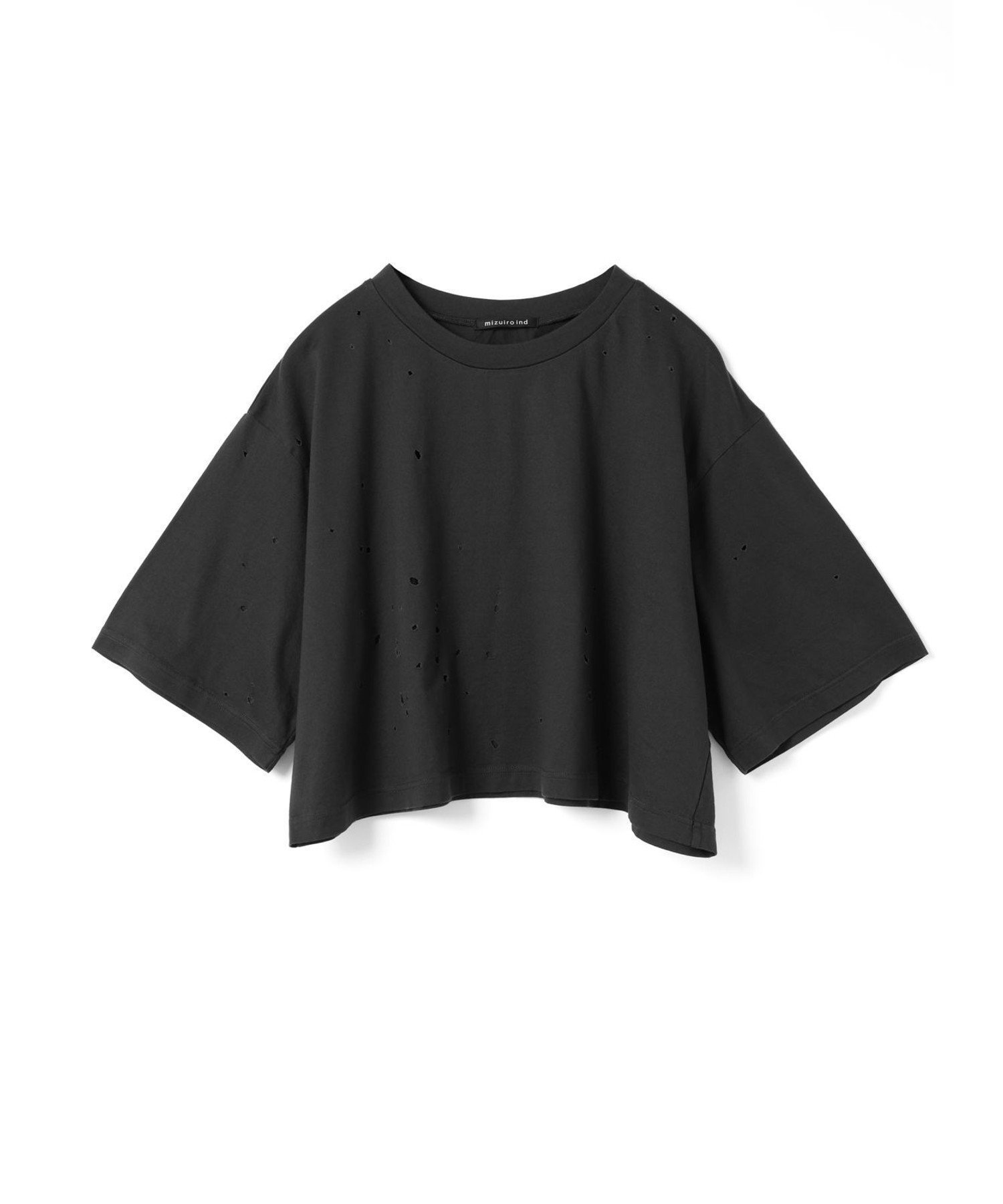【マーコート/MARcourt】のmizuiro ind パンチングワイドT インテリア・キッズ・メンズ・レディースファッション・服の通販 founy(ファニー) 　ファッション　Fashion　レディースファッション　Fashion for Women　インナー　Innerwear　コンパクト　Compact, Small Size　ショート　Short, Short Length　ドット　Polka Dot, Dot Pattern　ポケット　Pocket, Pocket Detail　ランダム　Random, Irregular　ワイド　Wide, Wide Fit　人気　Popular, Best Seller　水玉　Polka Dot, Dot Pattern　ブラック|ID: prp329100004568001 ipo3291000000033096363
