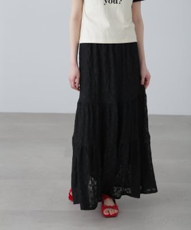 【フリーズマート/FREE'S MART】のレースティアードフレアスカート 人気、トレンドファッション・服の通販 founy(ファニー) ファッション Fashion レディースファッション WOMEN スカート Skirt Aライン/フレアスカート Flared A-Line Skirts ジャケット Jacket スウェット Sweat ストレッチ Stretch ティアード Tiered フラワー Flower レース Race 切替 Switching 春 Spring |ID:prp329100004568045