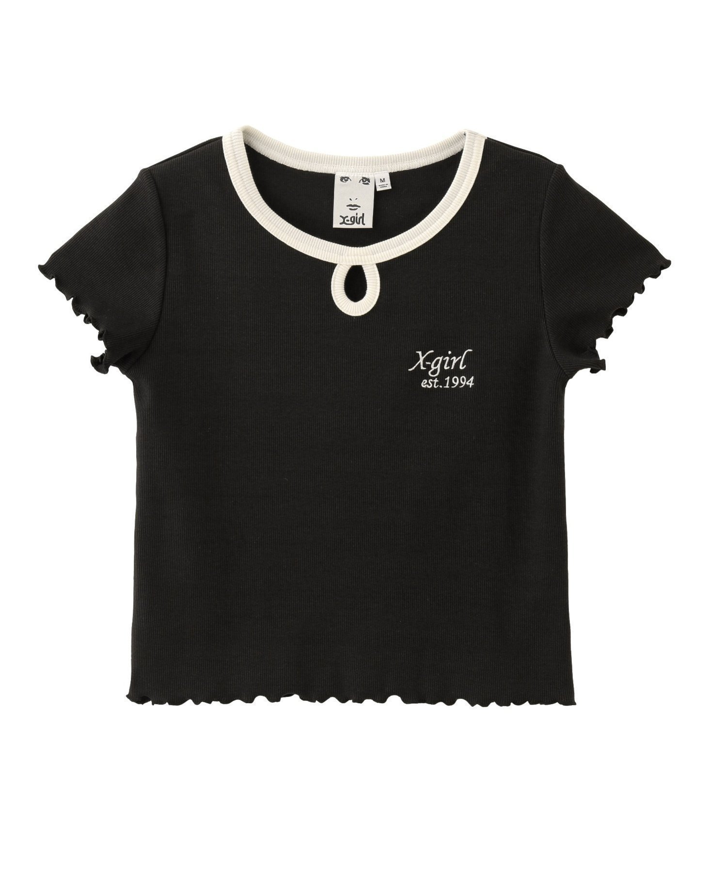 【エックスガール/X-girl】のLETTUCE EDGE BABY TOP 【X-girl】 インテリア・キッズ・メンズ・レディースファッション・服の通販 founy(ファニー) 　ファッション　Fashion　レディースファッション　WOMEN　おすすめ　Recommend　コンパクト　Compact　ルーズ　Loose　ワンポイント　One Point　半袖　Short Sleeve　夏　Summer　春　Spring　S/S・春夏　Ss・Spring/Summer　BLACK|ID: prp329100004568071 ipo3291000000032314105