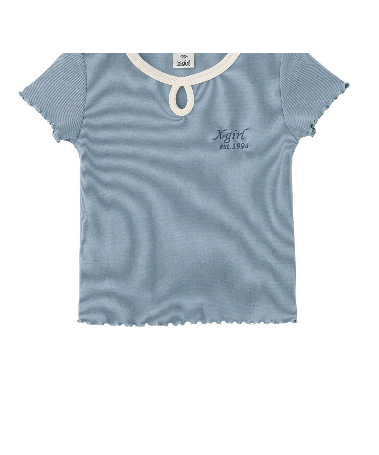 【エックスガール/X-girl】のLETTUCE EDGE BABY TOP 【X-girl】 インテリア・キッズ・メンズ・レディースファッション・服の通販 founy(ファニー) 　ファッション　Fashion　レディースファッション　WOMEN　おすすめ　Recommend　コンパクト　Compact　ルーズ　Loose　ワンポイント　One Point　半袖　Short Sleeve　夏　Summer　春　Spring　S/S・春夏　Ss・Spring/Summer　LtBLUE|ID: prp329100004568071 ipo3291000000032314106