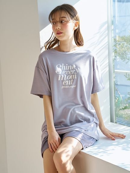 【ジェラート ピケ/gelato pique】の【接触冷感】ロゴTシャツ リブショートパンツセット インテリア・キッズ・メンズ・レディースファッション・服の通販 founy(ファニー) https://founy.com/ ファッション Fashion レディースファッション Ladies' Fashion Online パンツ Pants ハーフ / ショートパンツ Short Pants おすすめ Recommend ギフト プレゼント Gift Present シャーリング Shirring ショーツ Shorts ショート Short セットアップ Set Up フィット Fit ワンポイント One Point |ID: prp329100004568092 ipo3291000000032641362