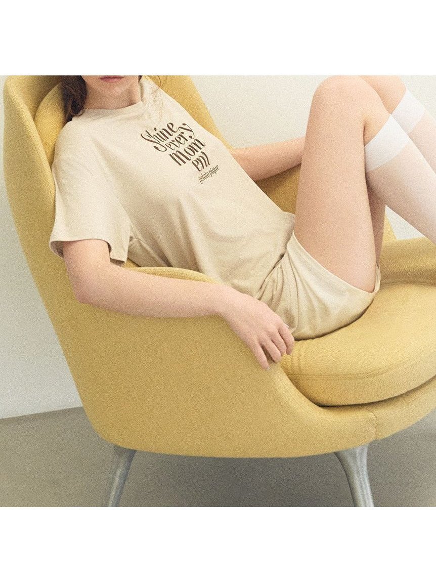 【ジェラート ピケ/gelato pique】の【接触冷感】ロゴTシャツ リブショートパンツセット インテリア・キッズ・メンズ・レディースファッション・服の通販 founy(ファニー) 　ファッション　Fashion　レディースファッション　Ladies' Fashion Online　パンツ　Pants　ハーフ / ショートパンツ　Short Pants　おすすめ　Recommend　ギフト プレゼント　Gift Present　シャーリング　Shirring　ショーツ　Shorts　ショート　Short　セットアップ　Set Up　フィット　Fit　ワンポイント　One Point　LBEG[035]|ID: prp329100004568092 ipo3291000000032641364