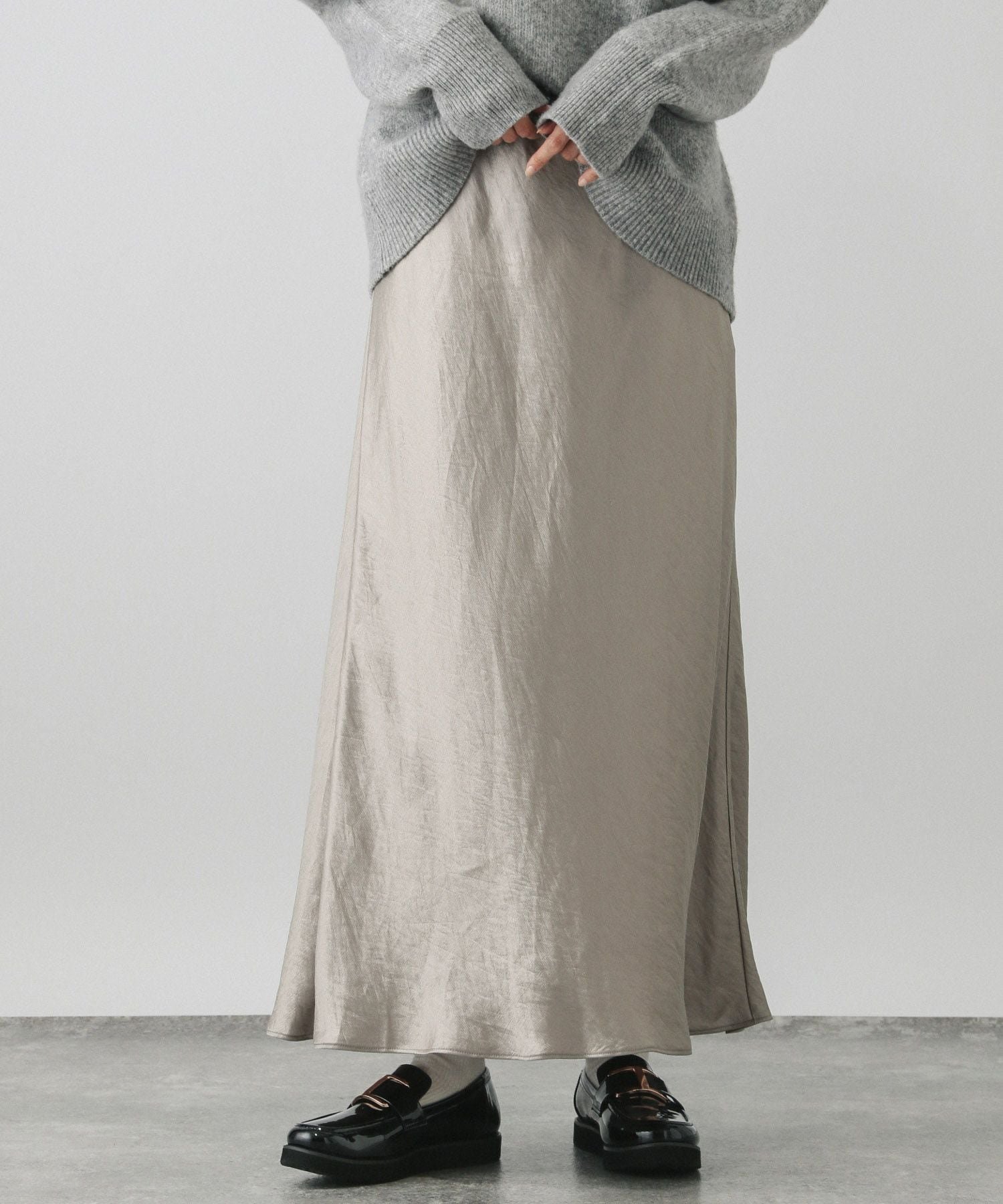 【グローバルワーク/GLOBAL WORK】のシャイニーサテンAラインスカート/151381 人気、トレンドファッション・服の通販 founy(ファニー) 　ファッション　Fashion　レディースファッション　WOMEN　スカート　Skirt　Aライン/フレアスカート　Flared A-Line Skirts　ギャザー　Gather　サテン　Satin　スウェット　Sweat　バイアス　Bias　フレア　Flare　ヴィンテージ　Vintage　楽ちん　Easy　 other-1|ID: prp329100004568101 ipo3291000000032314542
