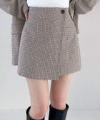 【ヘザー/Heather】のラップデザインミニスカート ベージュチェック|ID: prp329100004568130 ipo3291000000032314854