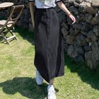 【ミニミニストア/miniministore】のデニムスカート スリット タイトスカート チャコールブラック|ID: prp329100004568134 ipo3291000000032314887