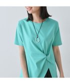 【インディヴィ/INDIVI】の春SALE!【洗える】ねじりデザインTシャツ グリーン|ID: prp329100004568138 ipo3291000000032592395