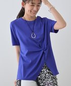 【インディヴィ/INDIVI】の春SALE!【洗える】ねじりデザインTシャツ ブルー|ID: prp329100004568138 ipo3291000000032592400