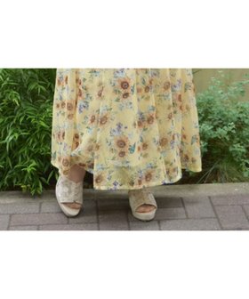 【アクシーズファム/axes femme】のひまわり柄ロングスカート 人気、トレンドファッション・服の通販 founy(ファニー) ファッション Fashion レディースファッション WOMEN スカート Skirt ロングスカート Long Skirt おすすめ Recommend サンダル Sandals シンプル Simple プリント Print ロング Long エレガント 上品 Elegant 夏 Summer |ID:prp329100004568141