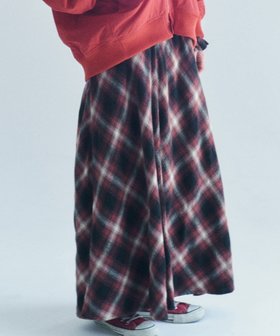 【ジョンブルプライベートラボ/Johnbull Private labo】のサンフェードウォッシュネルチェックスカート 人気、トレンドファッション・服の通販 founy(ファニー) ファッション Fashion レディースファッション WOMEN スカート Skirt チェック Check ドレープ Drape バイアス Bias フレア Flare ボトム Bottom ヴィンテージ Vintage エレガント 上品 Elegant A/W・秋冬 Aw・Autumn/Winter・Fw・Fall-Winter |ID:prp329100004568154