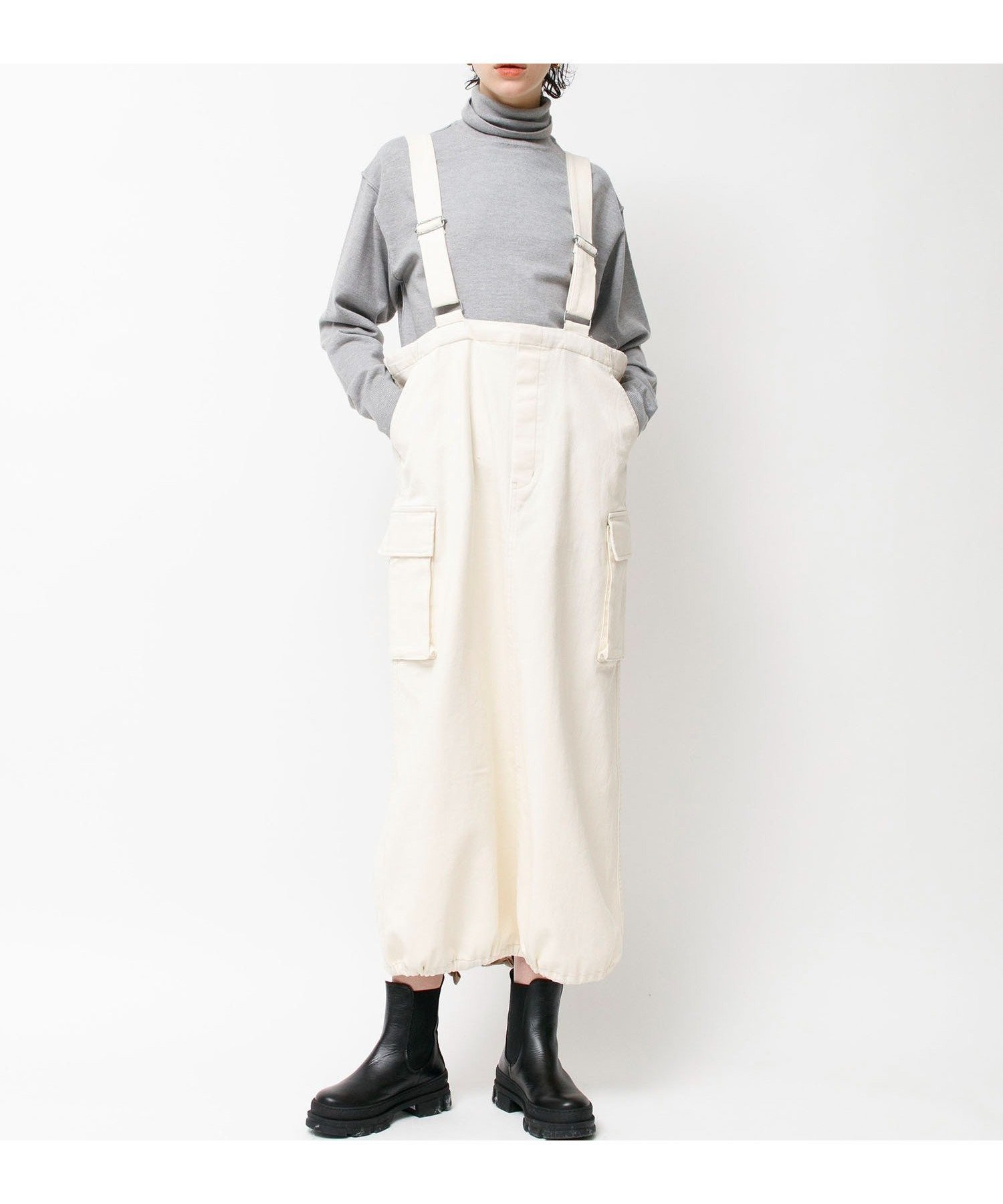 【ジョンブルプライベートラボ/Johnbull Private labo】のモールスキンサスペンダーカーゴスカート 人気、トレンドファッション・服の通販 founy(ファニー) 　ファッション　Fashion　レディースファッション　WOMEN　スカート　Skirt　スリット　Slit　フラット　Flat　ワイド　Wide　軽量　Lightweight　 other-1|ID: prp329100004568155 ipo3291000000032315158