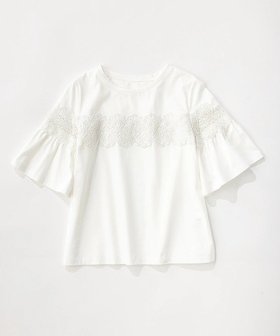 【ストロベリーフィールズ/STRAWBERRY FIELDS】のレースアクセントカットソー 人気、トレンドファッション・服の通販 founy(ファニー) ファッション Fashion レディースファッション WOMEN トップス・カットソー Tops/Tshirt カットソー Cut and Sewn |ID:prp329100004568165