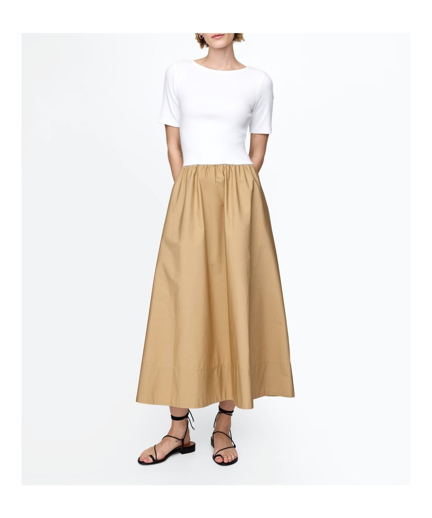【ギャップ/GAP】のミックスメディア モダン リブ マキシワンピース インテリア・キッズ・メンズ・レディースファッション・服の通販 founy(ファニー) 　ファッション　Fashion　レディースファッション　WOMEN　ワンピース　Dress　マキシワンピース　Maxi Dress　アンクル　Uncle　クラシック　Classic　フィット　Fit　ボトム　Bottom　マキシ　Maxi　ミックス　Mix　モダン　Modern　楽ちん　Easy　NEW_OFF_WHITE|ID: prp329100004568199 ipo3291000000032315795