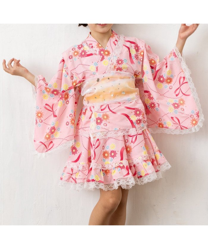 【その他のブランド/Other】のドレス浴衣 3点セット 簡単着付け子供服 キッズ 夏祭り 盆踊り インテリア・キッズ・メンズ・レディースファッション・服の通販 founy(ファニー) https://founy.com/ ファッション Fashion キッズファッション Fashion for Kids ワンピース Dresses セパレート Separate, Two-Piece ドレス Dress, One-Piece フリル Frill, Ruffle プリント Print, Printed Pattern ミックス Mix, Mixed Style レース Lace, Lace Fabric 日本製 Made In Japan 夏 Summer |ID: prp329100004568206 ipo3291000000032700145