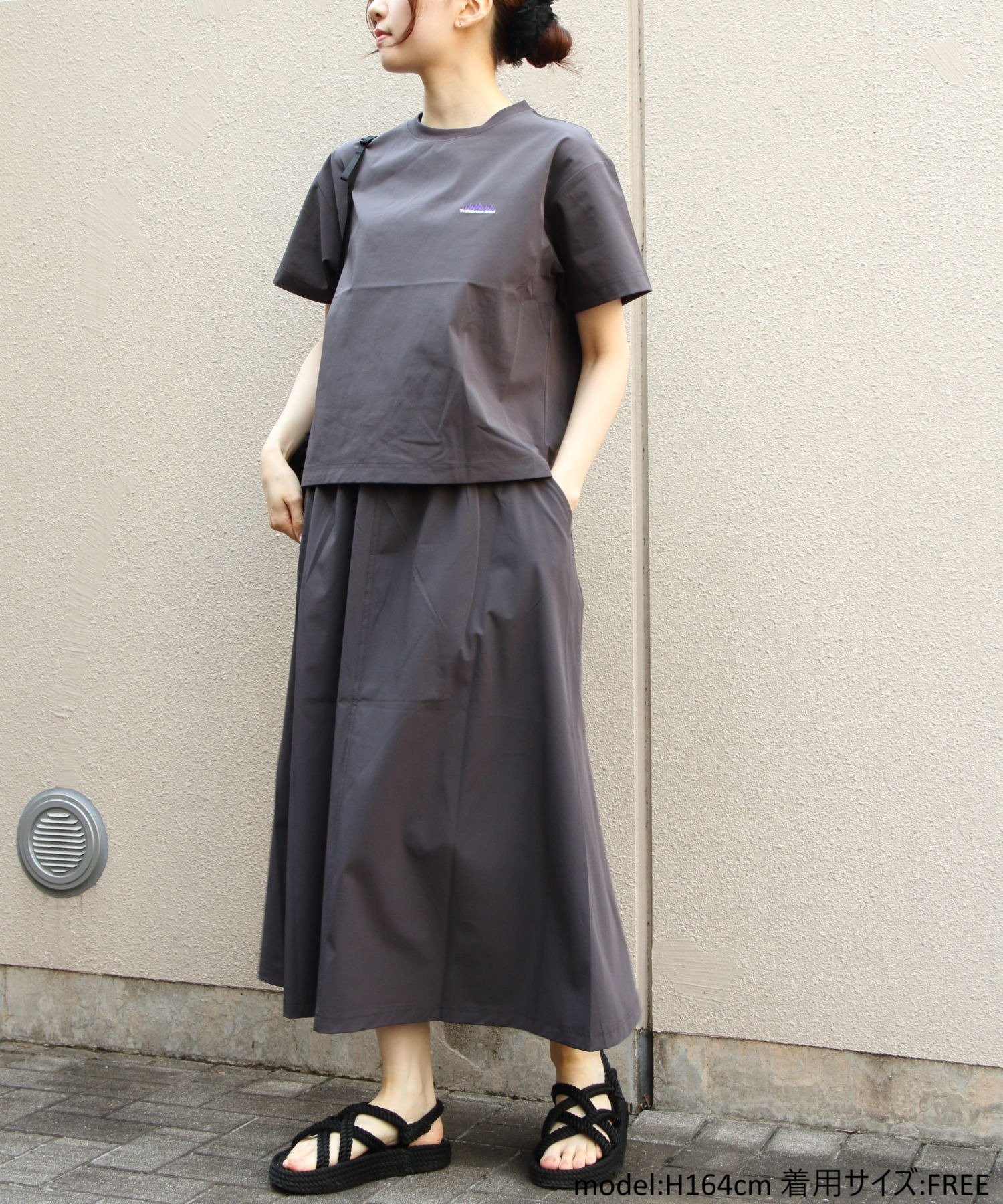 【その他のブランド/Other】のTHOUSAND MILE/SHORT SLEEVE TEE SKIRT SET インテリア・キッズ・メンズ・レディースファッション・服の通販 founy(ファニー) 　ファッション　Fashion　レディースファッション　Ladies' Fashion Online　セットアップ　Setup　スカート　Skirt　アウトドア　Outdoor　コンパクト　Compact　ショート　Short　スリーブ　Sleeve　セットアップ　Set Up　夏　Summer　旅行　Travel　軽量　Lightweight　CHGRY|ID: prp329100004568217 ipo3291000000032699782