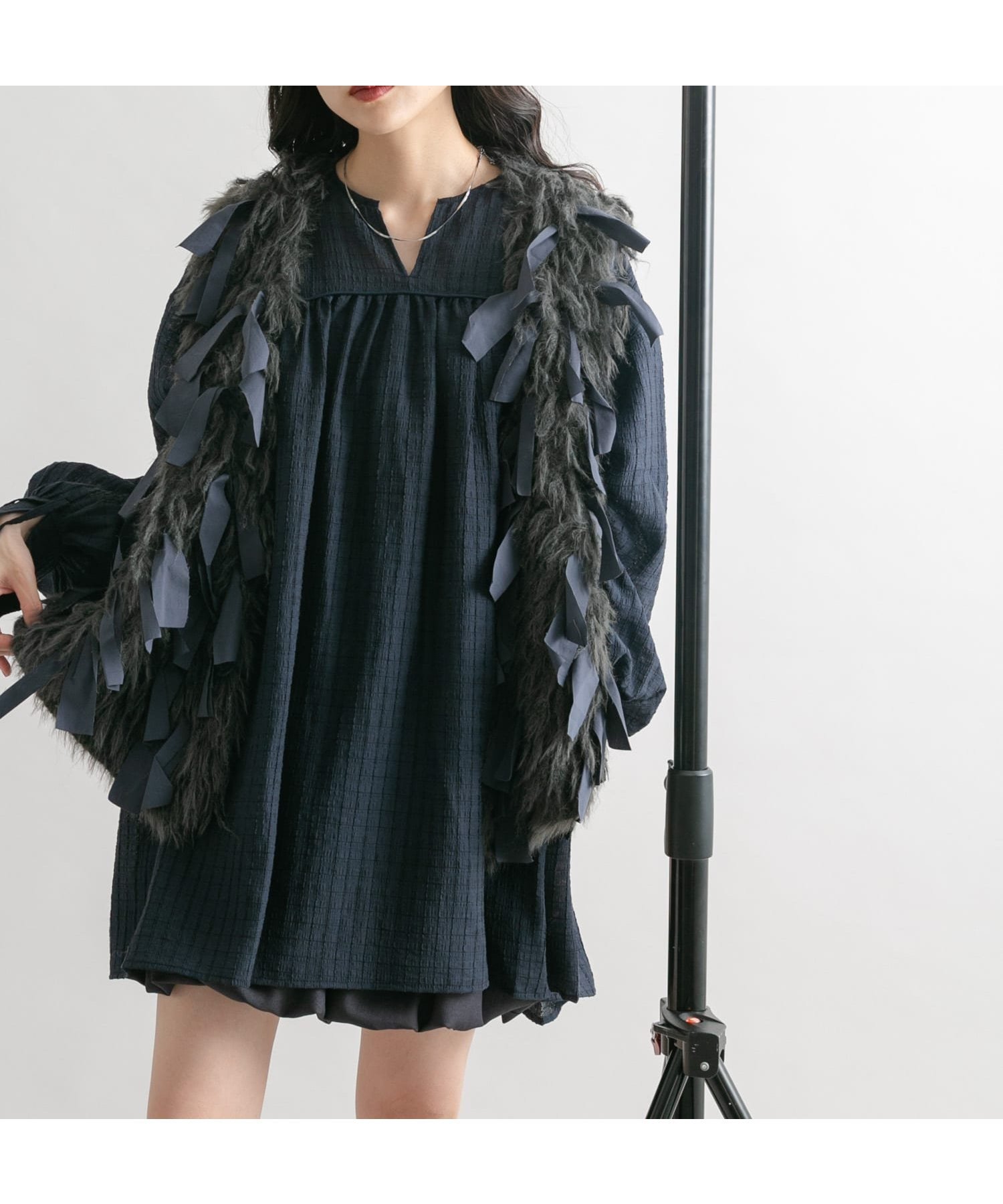 【ケービーエフ/KBF / URBAN RESEARCH】のドロストスリーブミニワンピース インテリア・キッズ・メンズ・レディースファッション・服の通販 founy(ファニー) 　ファッション　Fashion　レディースファッション　WOMEN　ワンピース　Dress　2024年　2024　2024-2025秋冬・A/W　Aw/Autumn/Winter/Fw/Fall/2024-2025　冬　Winter　おすすめ　Recommend　インナー　Inner　カフス　Cuffs　ショート　Short　デニム　Denim　ドローコード　Draw Cord　ボトム　Bottom　ロング　Long　A/W・秋冬　Aw・Autumn/Winter・Fw・Fall-Winter　NAVY|ID: prp329100004568258 ipo3291000000032316517