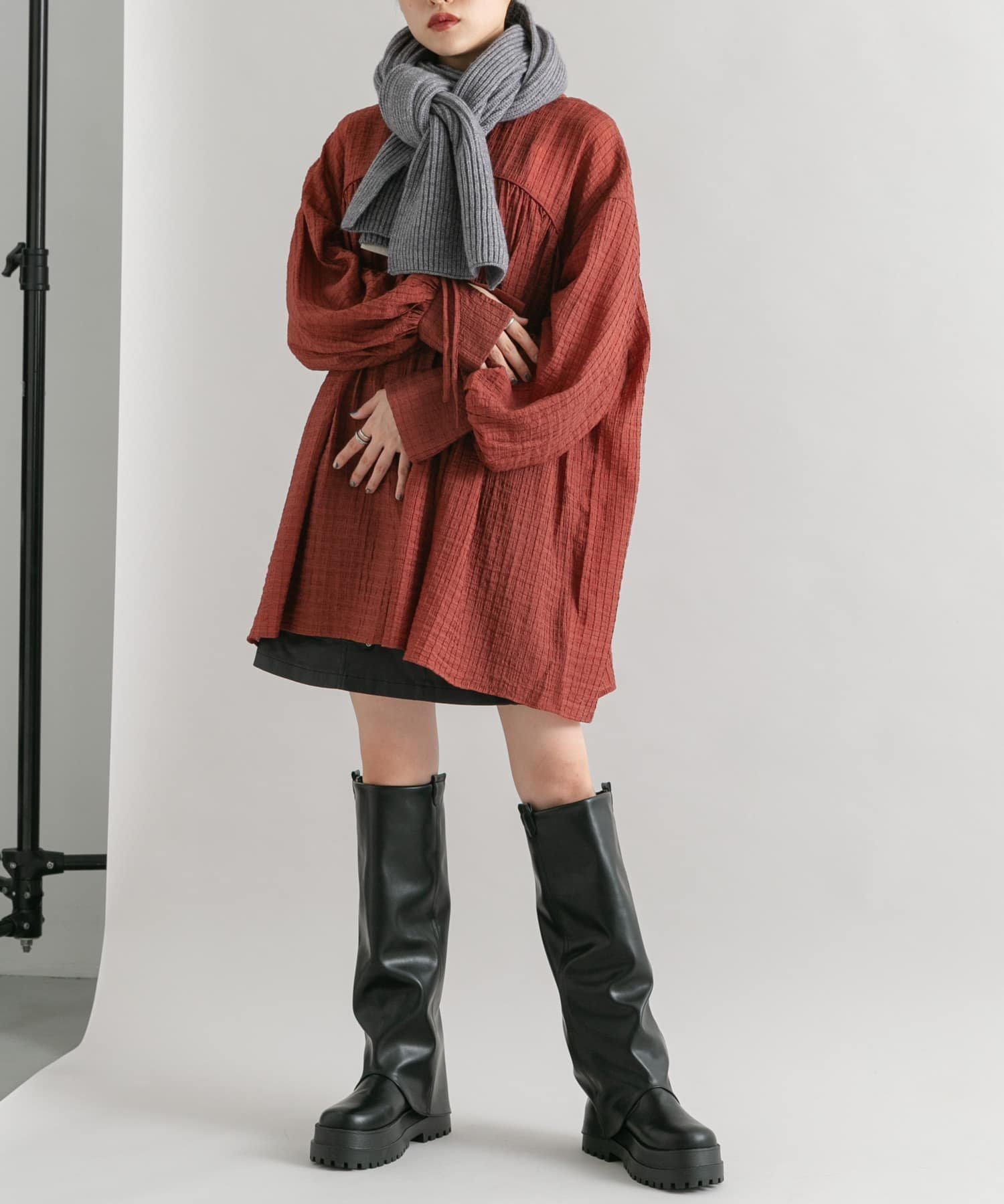 【ケービーエフ/KBF / URBAN RESEARCH】のドロストスリーブミニワンピース インテリア・キッズ・メンズ・レディースファッション・服の通販 founy(ファニー) 　ファッション　Fashion　レディースファッション　WOMEN　ワンピース　Dress　2024年　2024　2024-2025秋冬・A/W　Aw/Autumn/Winter/Fw/Fall/2024-2025　冬　Winter　おすすめ　Recommend　インナー　Inner　カフス　Cuffs　ショート　Short　デニム　Denim　ドローコード　Draw Cord　ボトム　Bottom　ロング　Long　A/W・秋冬　Aw・Autumn/Winter・Fw・Fall-Winter　BORDEAUX|ID: prp329100004568258 ipo3291000000032316518