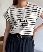 【シェトワ/Chez toi】のランダムロゴフレンチスリーブT 人気、トレンドファッション・服の通販 founy(ファニー) ファッション Fashion レディースファッション WOMEN おすすめ Recommend シンプル Simple ジャケット Jacket フレア Flare プチプライス・低価格 Affordable リラックス Relax thumbnail アイボリー|ID: prp329100004568286 ipo3291000000032316730