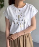 【シェトワ/Chez toi】のランダムロゴフレンチスリーブT 人気、トレンドファッション・服の通販 founy(ファニー) ファッション Fashion レディースファッション WOMEN おすすめ Recommend シンプル Simple ジャケット Jacket フレア Flare プチプライス・低価格 Affordable リラックス Relax thumbnail オフホワイト|ID: prp329100004568286 ipo3291000000032316735