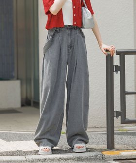 【グローバルワーク/GLOBAL WORK / KIDS】のサス付きヒンヤリデニム/AND YUA ANY/291951 人気、トレンドファッション・服の通販 founy(ファニー) ファッション Fashion キッズファッション KIDS Children’s Clothing おすすめ Recommend サスペンダー Suspenders ショート Short デニム Denim ワンポイント One Point |ID:prp329100004568323
