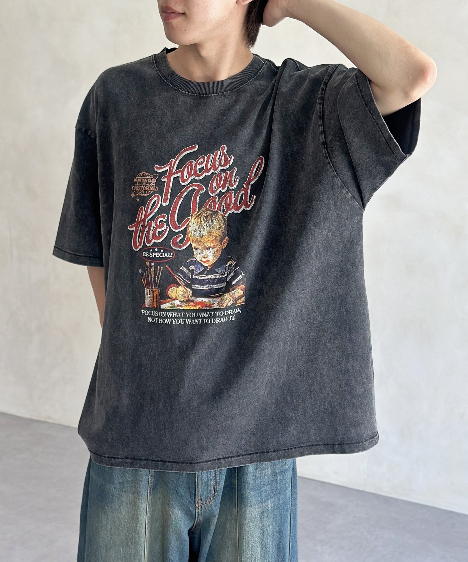 【シーピーシーエム/CPCM】のパウダー加工ヴィンテージライクT インテリア・キッズ・メンズ・レディースファッション・服の通販 founy(ファニー) 　ファッション　Fashion　レディースファッション　WOMEN　おすすめ　Recommend　デニム　Denim　パウダー　Powder　リアル　Real　ワイド　Wide　ヴィンテージ　Vintage　グレーその他3|ID: prp329100004568374 ipo3291000000032317729