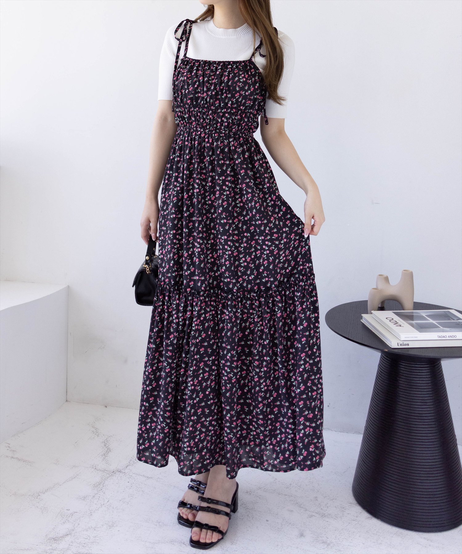 【クリア/clear】の肩リボン花柄キャミワンピース 人気、トレンドファッション・服の通販 founy(ファニー) 　ファッション　Fashion　レディースファッション　WOMEN　ワンピース　Dress　キャミワンピース　No Sleeve Dresses　カーディガン　Cardigan　キャミワンピース　Cami Dress　サンダル　Sandals　トレンド　Trend　フラワー　Flower　リボン　Ribbon　夏　Summer　 other-1|ID: prp329100004568381 ipo3291000000032317772