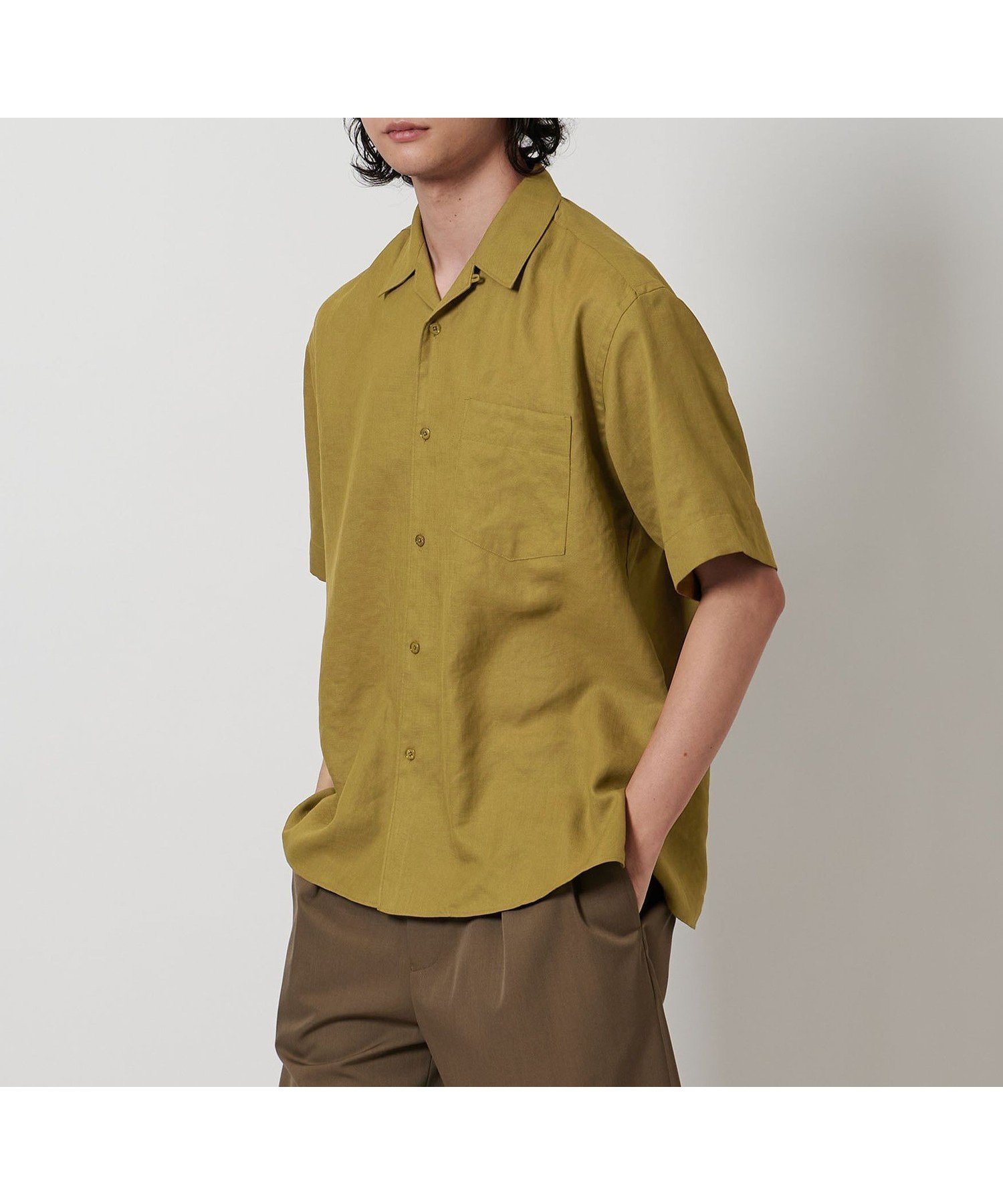 【ユナイテッドアローズ/UNITED ARROWS / MEN】のツイル オープンカラー ショートスリーブシャツ インテリア・キッズ・メンズ・レディースファッション・服の通販 founy(ファニー) 　ファッション　Fashion　メンズファッション　Fashion for Men　サンダル　Sandals, Summer Shoes　ショート　Short, Short Length　シルク　Silk, 100% Silk　スラックス　Slacks, Dress Pants　ツイル　Twist, Twisted Detail　フィット　Fit, Slim Fit　リゾート　Resort, Vacation Style　リネン　Linen, Linen Fabric　リラックス　Relax, Relaxed Fit　おすすめ　Recommended / Our Picks　エレガント 上品　Elegant　OLIVE|ID: prp329100004568414 ipo3291000000032973271