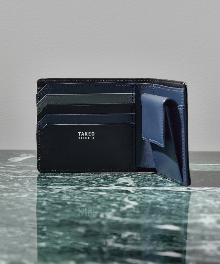 【タケオキクチ/TAKEO KIKUCHI / MEN】の配色型押しレザー 2つ折り財布 人気、トレンドファッション・服の通販 founy(ファニー) 　ファッション　Fashion　メンズファッション　Men's Style Online　ギフト プレゼント　Gift Present　スタンダード　Standard　ポケット　Pocket　財布　Wallet　 other-1|ID: prp329100004568476 ipo3291000000032609749
