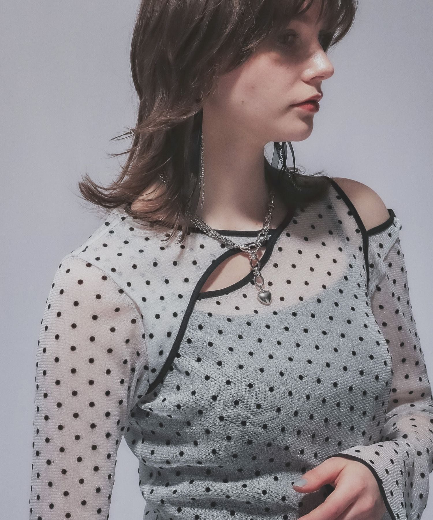 【ハレ/HARE】のドットガラシアーT インテリア・キッズ・メンズ・レディースファッション・服の通販 founy(ファニー) 　ファッション　Fashion　レディースファッション　WOMEN　おすすめ　Recommend　インナー　Inner　ウェーブ　Wave　ジャケット　Jacket　ストレート　Straight　トレンド　Trend　ドット　Dot　ビスチェ　Bustier　ワイド　Wide　ホワイト08|ID: prp329100004568480 ipo3291000000032319193