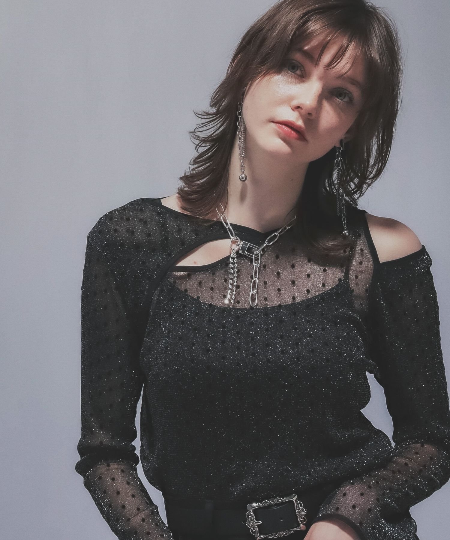 【ハレ/HARE】のドットガラシアーT インテリア・キッズ・メンズ・レディースファッション・服の通販 founy(ファニー) 　ファッション　Fashion　レディースファッション　WOMEN　おすすめ　Recommend　インナー　Inner　ウェーブ　Wave　ジャケット　Jacket　ストレート　Straight　トレンド　Trend　ドット　Dot　ビスチェ　Bustier　ワイド　Wide　ブラック09|ID: prp329100004568480 ipo3291000000032319194