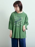 【サマンサモスモス/Samansa Mos2】のピグメント加工ギャザーティアードスリーブTシャツ グリーン|ID: prp329100004568496 ipo3291000000032319337