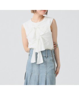 【ビームス ウイメン/BEAMS】のフロント リボン ノースリーブ トップス 人気、トレンドファッション・服の通販 founy(ファニー) ファッション Fashion レディースファッション WOMEN トップス・カットソー Tops/Tshirt キャミソール / ノースリーブ No Sleeves インナー Inner カーディガン Cardigan ジャケット Jacket ノースリーブ No Sleeve フェミニン Feminine フロント Front リボン Ribbon エレガント 上品 Elegant |ID:prp329100004568504