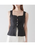 【スナイデル/SNIDEL】のジレトップス 人気、トレンドファッション・服の通販 founy(ファニー) ファッション Fashion レディースファッション WOMEN アウター Coat Outerwear トップス・カットソー Tops/Tshirt ベスト/ジレ Gilets/Vests ウェーブ Wave ストレート Straight トレンド Trend フロント Front リュクス Luxe thumbnail BLK[009]|ID: prp329100004568551 ipo3291000000032474077