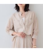 【インディヴィ/INDIVI】の【洗える/エアリー素材】バンドカラーシャツ ライトベージュ|ID: prp329100004568600 ipo3291000000032609999