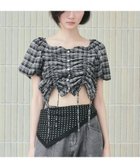 【ヘザー/Heather】の2WAYドロストブラウス(半袖) 人気、トレンドファッション・服の通販 founy(ファニー) ファッション Fashion レディースファッション WOMEN トップス・カットソー Tops/Tshirt シャツ/ブラウス Shirts/Blouses オフショルダー Off Shoulder スクエア Square デニム Denim フロント Front 半袖 Short Sleeve thumbnail ブラックチェック|ID: prp329100004568642 ipo3291000000032321096