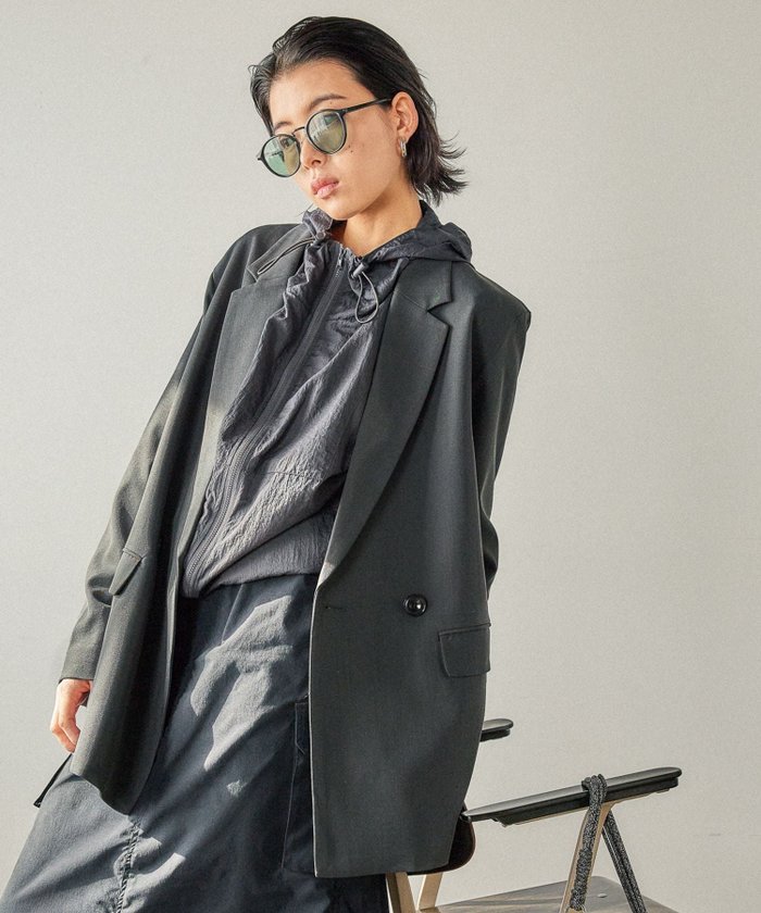 【ベイフロー/BAYFLOW】のシワになりにくい ダブルテーラードジャケット インテリア・キッズ・メンズ・レディースファッション・服の通販 founy(ファニー) https://founy.com/ ファッション Fashion レディースファッション WOMEN アウター Coat Outerwear ジャケット Jackets テーラードジャケット Tailored Jackets おすすめ Recommend セットアップ Set Up ツイル Twill ボックス Box |ID: prp329100004568654 ipo3291000000032321359