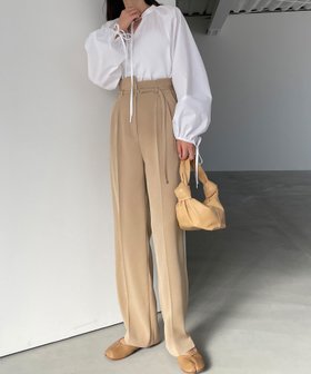 【ジュノア/JUNOAH】のベルト付ハイウエストパンツ 人気、トレンドファッション・服の通販 founy(ファニー) ファッション Fashion レディースファッション WOMEN パンツ Pants ベルト Belts |ID:prp329100004568873