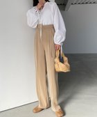【ジュノア/JUNOAH】のベルト付ハイウエストパンツ 人気、トレンドファッション・服の通販 founy(ファニー) ファッション Fashion レディースファッション WOMEN パンツ Pants ベルト Belts thumbnail ベージュ|ID: prp329100004568873 ipo3291000000032323715