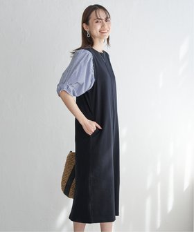 【イッカ/ikka】の袖切り替えカットワンピース 人気、トレンドファッション・服の通販 founy(ファニー) ファッション Fashion レディースファッション WOMEN ワンピース Dress スリット Slit ツイスト Twist ポケット Pocket |ID:prp329100004568897