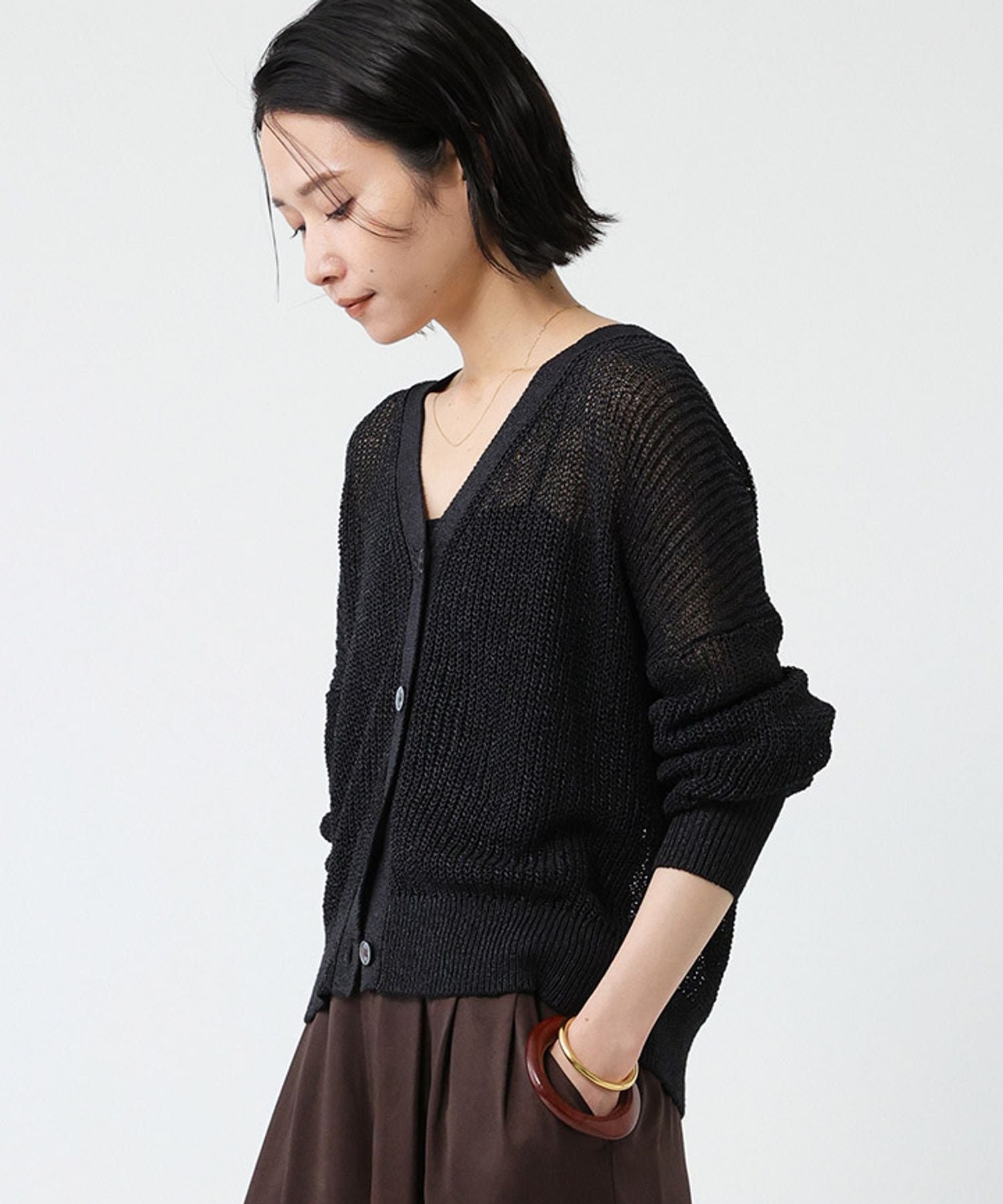 【バビロン/BABYLONE / KIDS】のペーパーショートカーディガン インテリア・キッズ・メンズ・レディースファッション・服の通販 founy(ファニー) 　ファッション　Fashion　キッズファッション　Fashion for Kids　畦　Ribbed Knit　カーディガン　Cardigan, Knitwear　ショルダー　Shoulder, Shoulder Strap　シンプル　Simple, Minimal　スタイリッシュ　Stylish, Fashionable　テクスチャー　Texture, Textured Fabric　トレンド　Trend, Trending Now　ドロップ　Drop Shoulder, Dropped Style　フレンチ　French, French Style　ペーパー　Paper, Kraft Paper　ボックス　Boxy, Box Shape　リラックス　Relax, Relaxed Fit　再入荷　Restock / Back in Stock　ブラック19|ID: prp329100004568899 ipo3291000000032724631