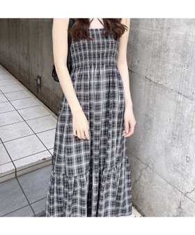 【イング/INGNI】のホルターネックチェック柄シャーリングワンピース 人気、トレンドファッション・服の通販 founy(ファニー) ファッション Fashion レディースファッション Ladies' Fashion Online ワンピース Dress インナー Inner キャミワンピース Cami Dress シャーリング Shirring ジャケット Jacket チェック Check フェミニン Feminine ロング Long おすすめ Recommend 夏 Summer |ID:prp329100004568923
