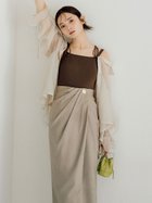 【スナイデル/SNIDEL】のシアーブラウスレイヤードニットプルオーバー BRW[058]|ID: prp329100004568962 ipo3291000000032712666